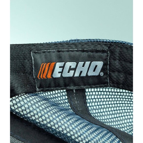 Echo Outdoor Power Equipment Snapback Cap Hat Mesh Back Blue Power On And On - Picture 6 of 6